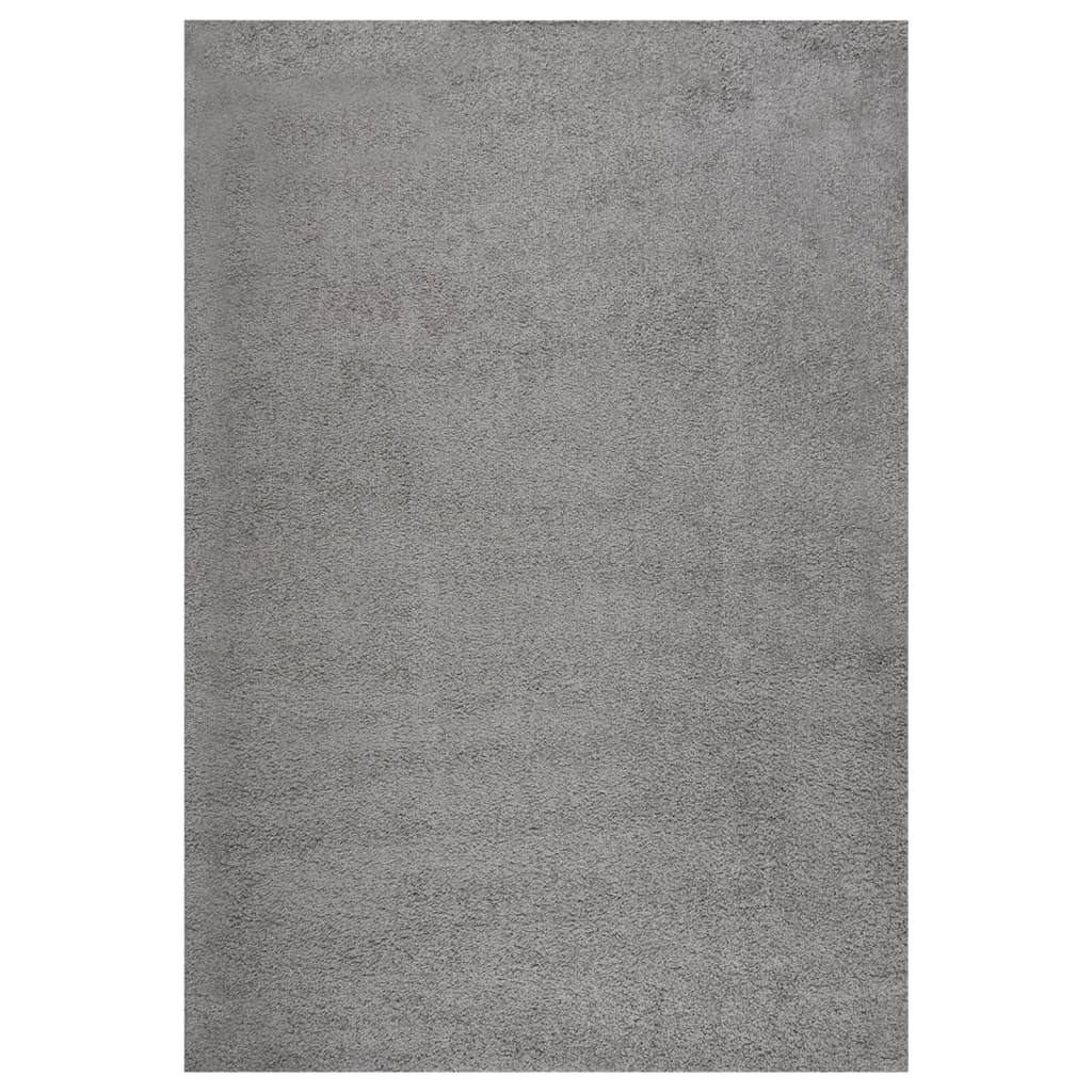 Vloerkleed shaggy hoogpolig 160x230 cm grijs