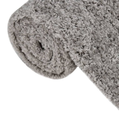 Vloerkleed shaggy hoogpolig 160x230 cm grijs