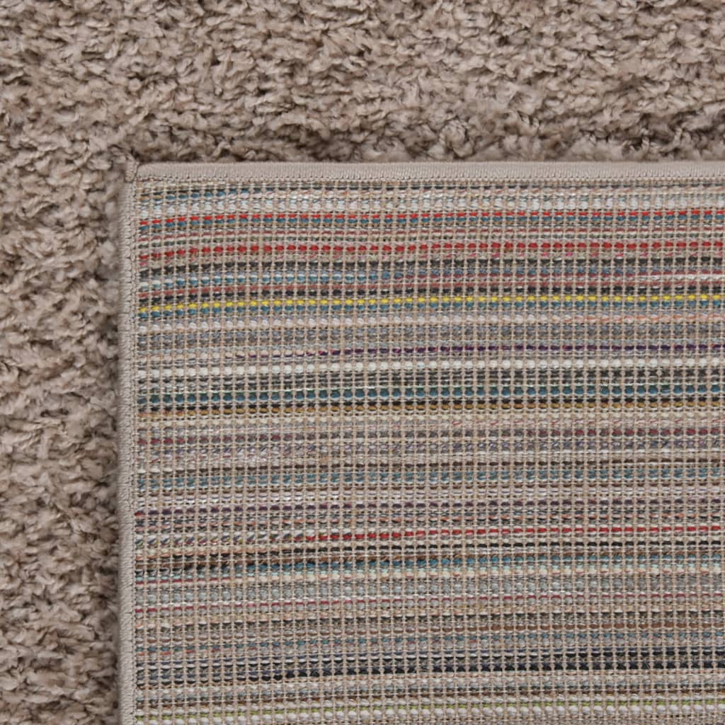 Vloerkleed shaggy hoogpolig 120x170 cm beige
