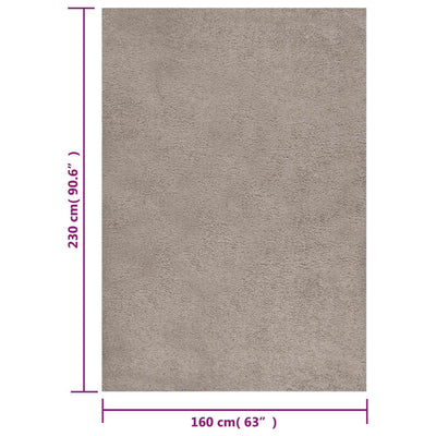 Vloerkleed shaggy hoogpolig 160x230 cm beige