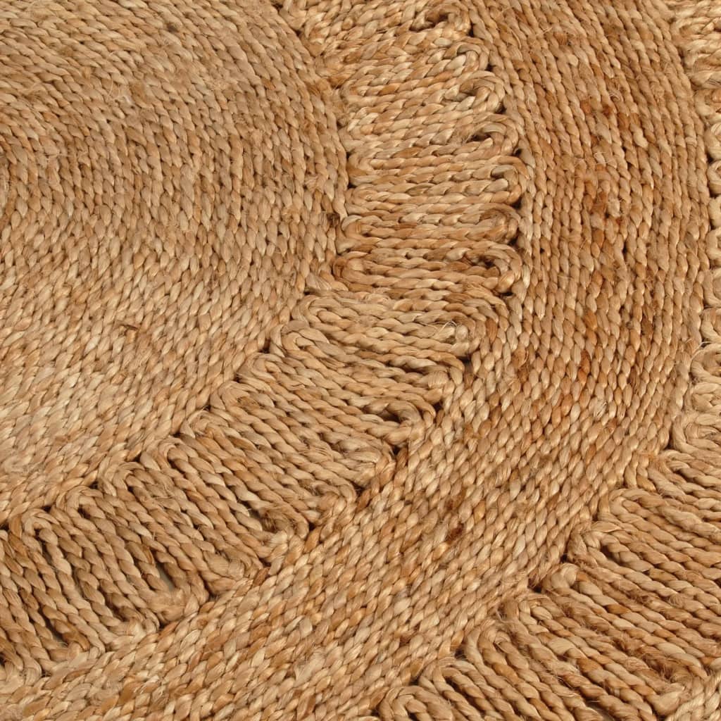 Tapijt rond 90 cm gevlochten jute