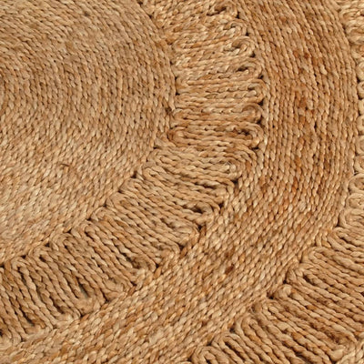 Tapijt rond 90 cm gevlochten jute