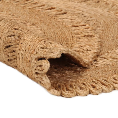 Tapijt rond 90 cm gevlochten jute