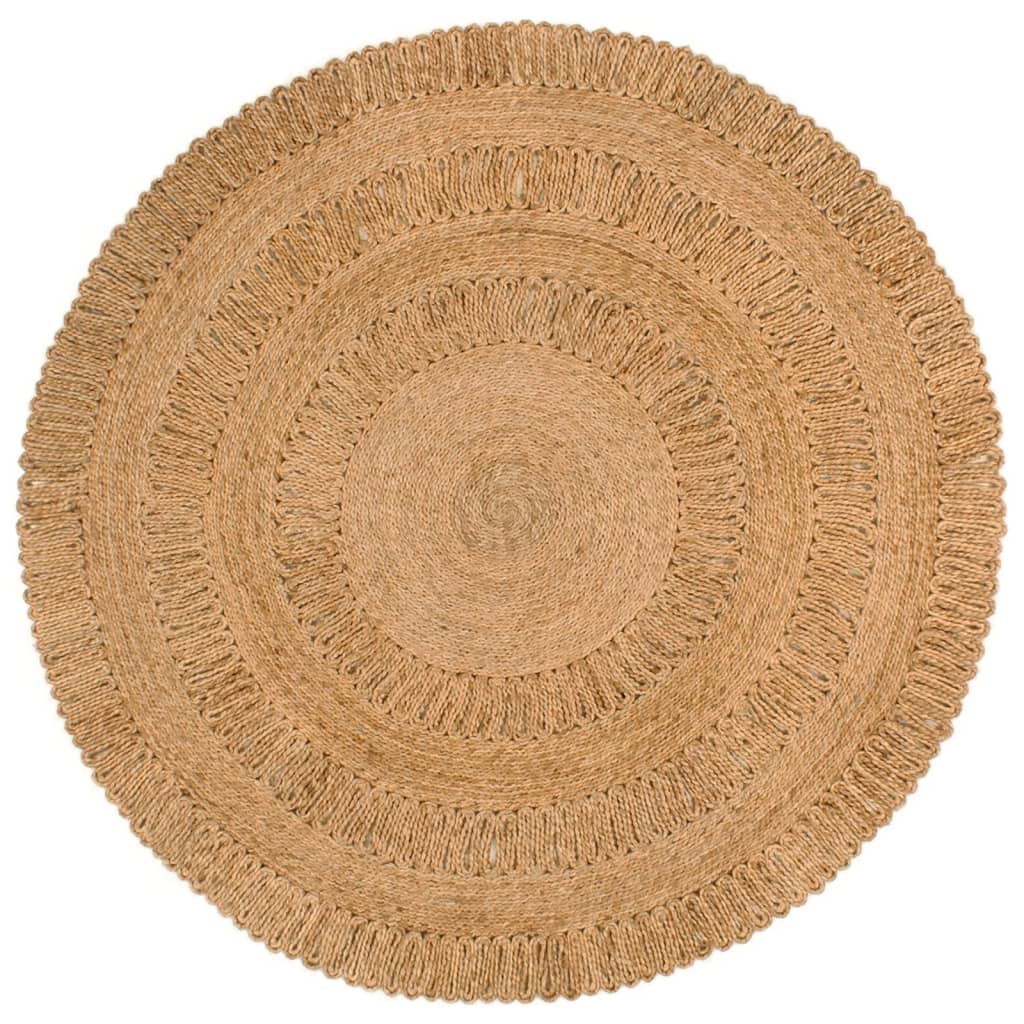 Tapijt rond 150 cm gevlochten jute