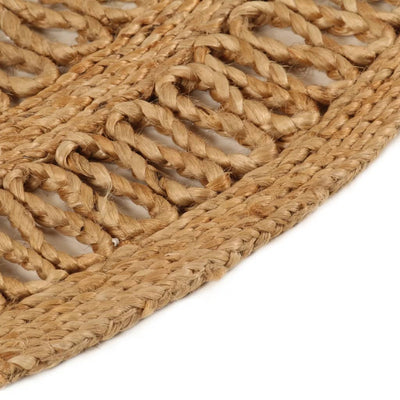 Tapijt rond 120 cm gevlochten jute