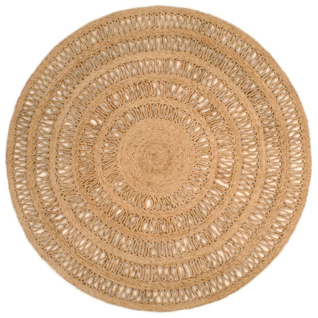 Tapijt rond 150 cm gevlochten jute
