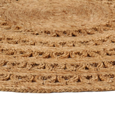 Tapijt rond 90 cm gevlochten jute