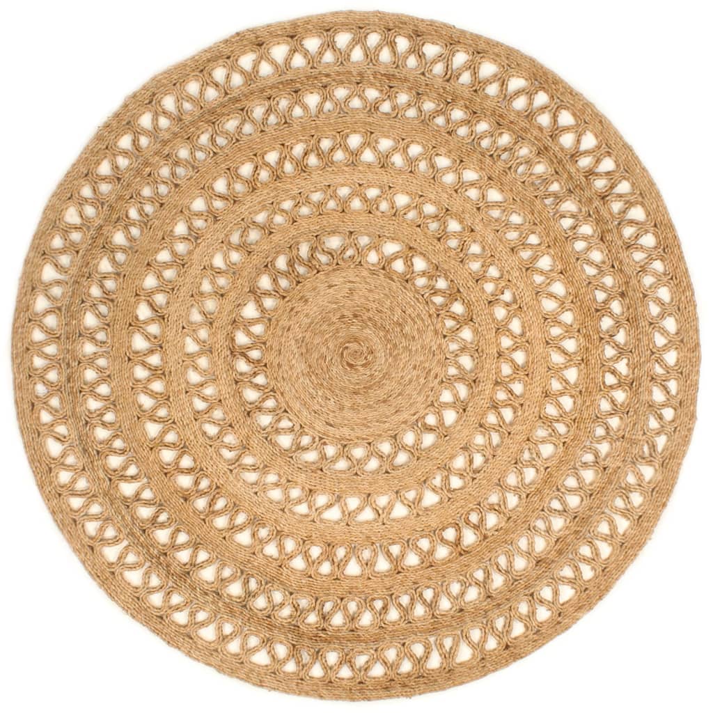 Tapijt rond 150 cm gevlochten jute
