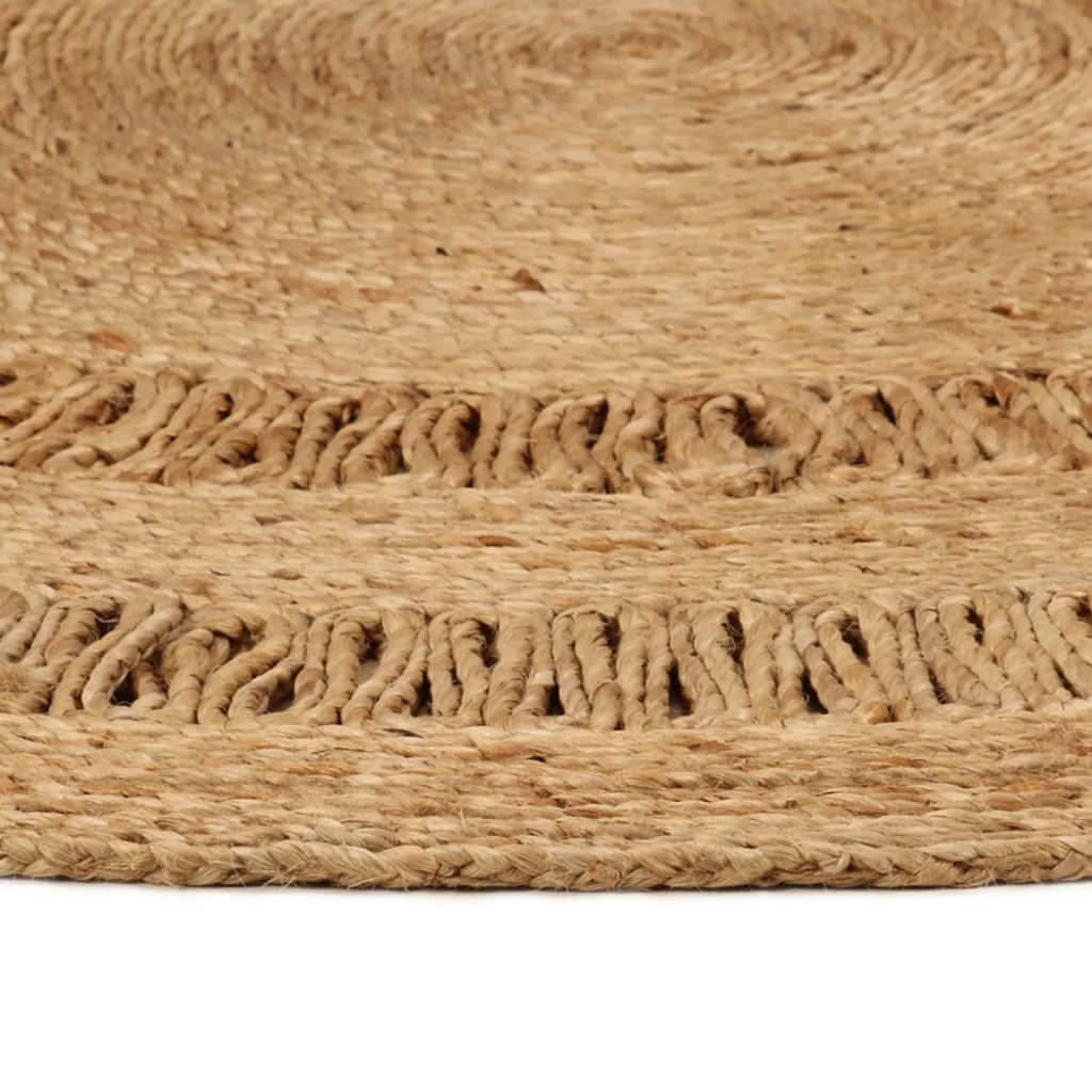 Tapijt rond 90 cm gevlochten jute