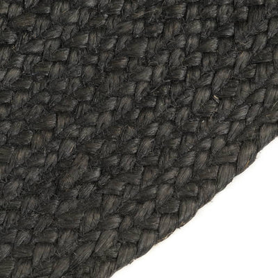 Vloerkleed omkeerbaar rond 150 cm antraciet en naturel