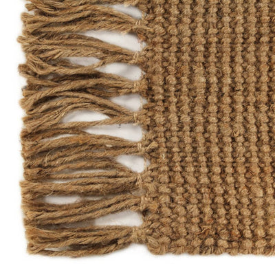 Vloerkleed met kwastjes 160x230 cm jute