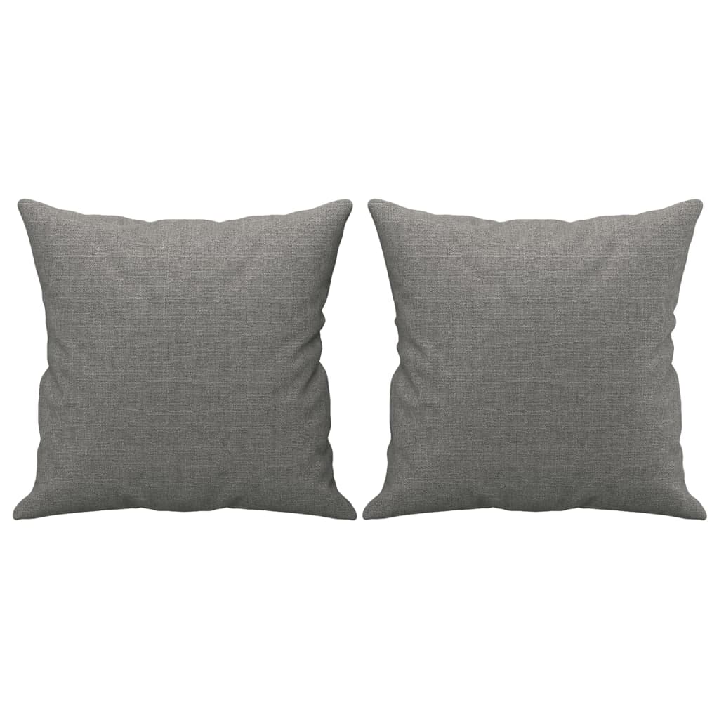 Sierkussens 2 st 40x40 cm stof donkergrijs