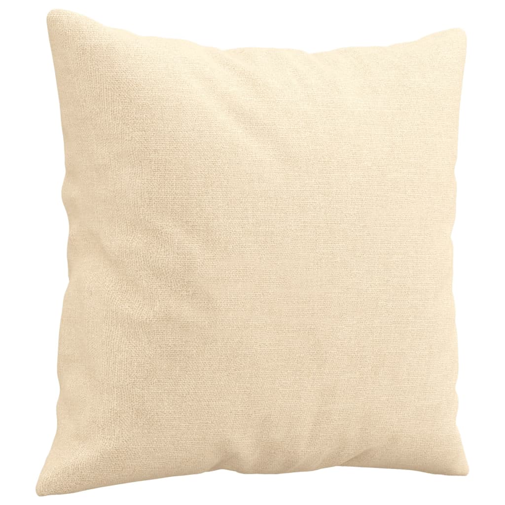 Sierkussens 2 st 40x40 cm stof crèmekleurig