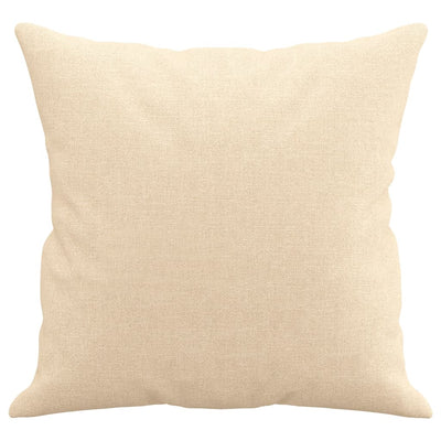 Sierkussens 2 st 40x40 cm stof crèmekleurig