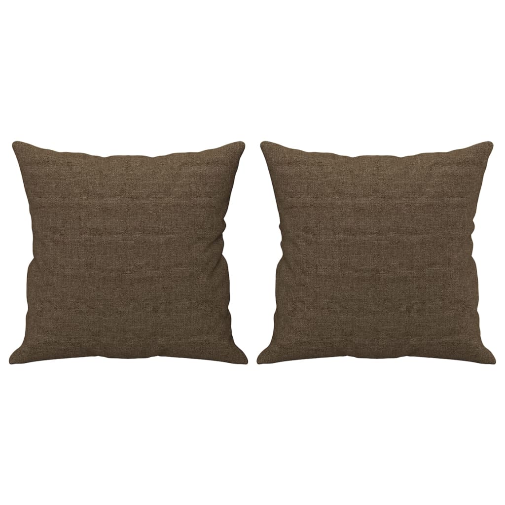 Sierkussens 2 st 40x40 cm stof bruin