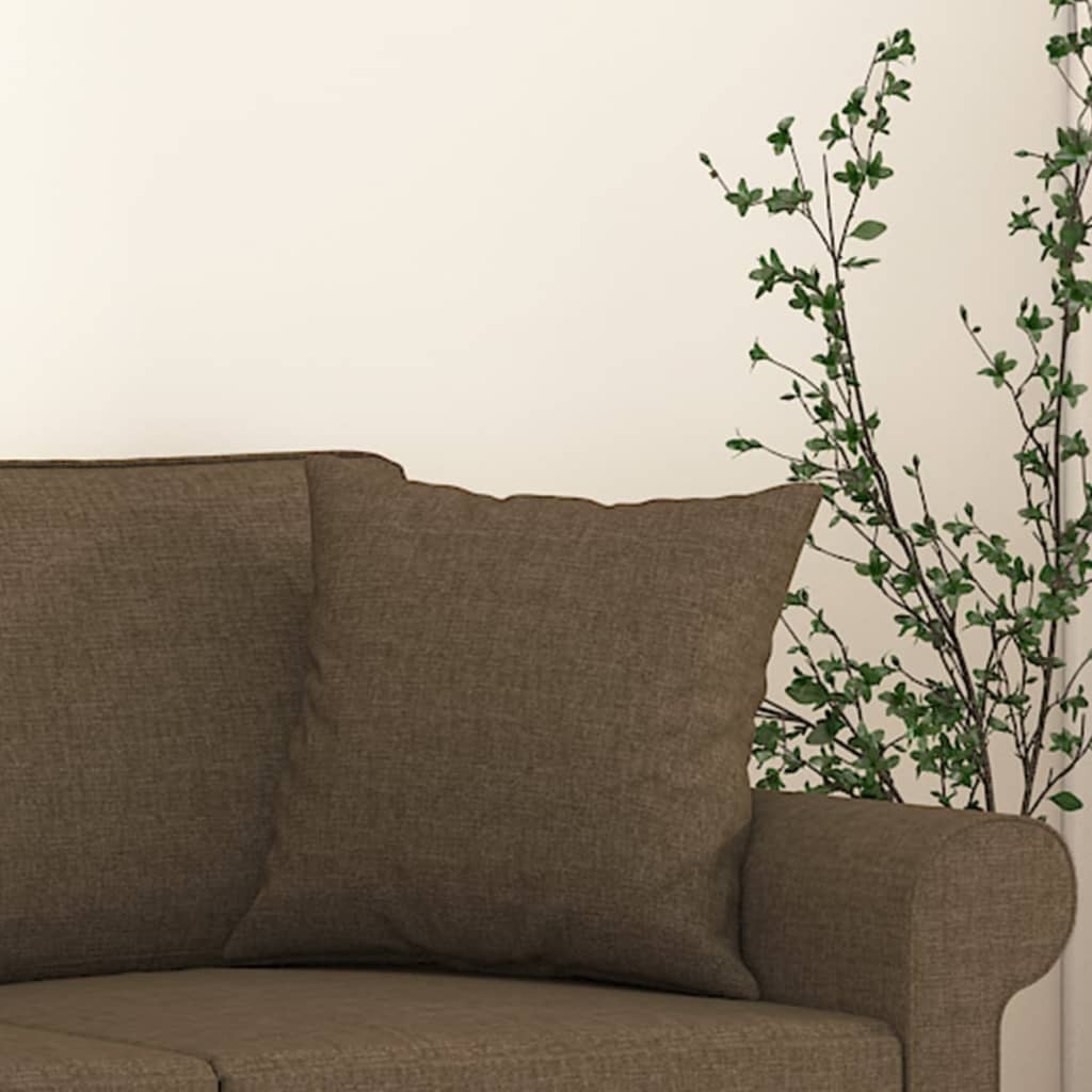 Sierkussens 2 st 40x40 cm stof bruin