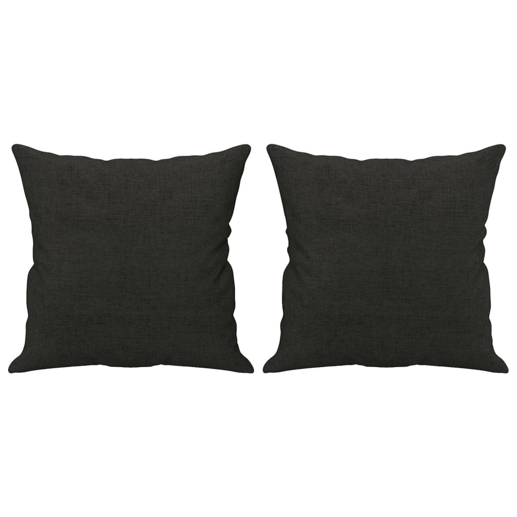 Sierkussens 2 st 40x40 cm stof zwart