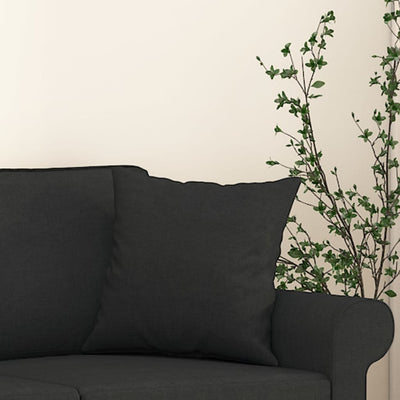 Sierkussens 2 st 40x40 cm stof zwart