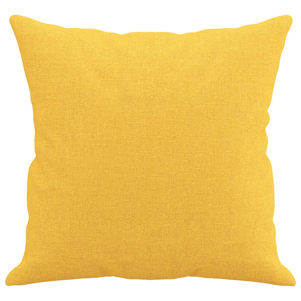 Sierkussens 2 st 40x40 cm stof lichtgeel