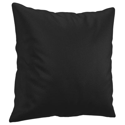 Sierkussens 2 st 40x40 cm kunstleer zwart