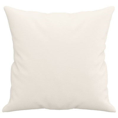Sierkussens 2 st 40x40 cm kunstleer crèmekleurig