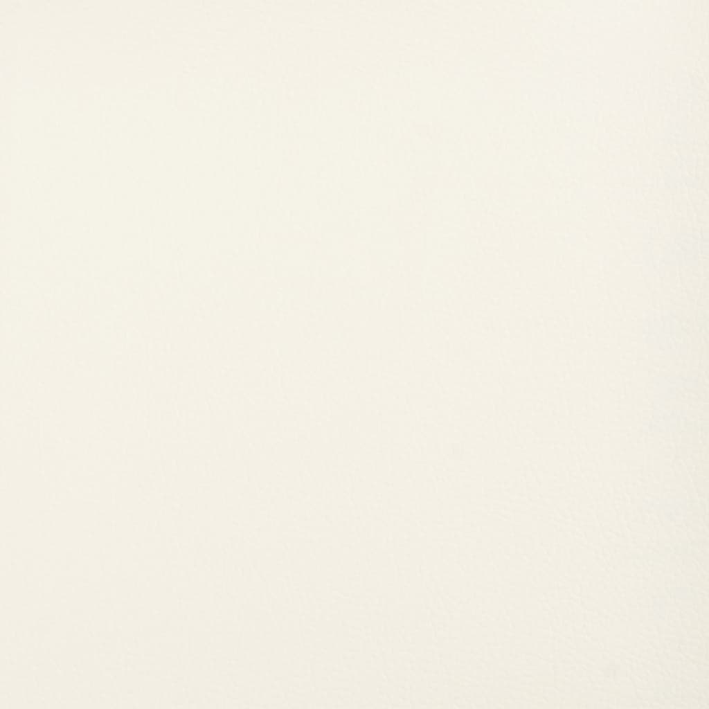 Sierkussens 2 st 40x40 cm kunstleer crèmekleurig