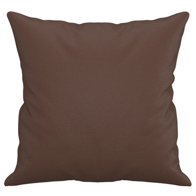 Sierkussens 2 st 40x40 cm kunstleer bruin