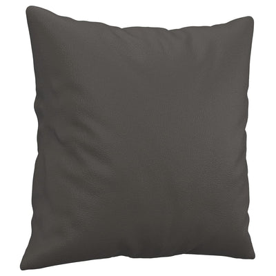 Sierkussens 2 st 40x40 cm kunstleer grijs