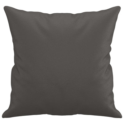 Sierkussens 2 st 40x40 cm kunstleer grijs