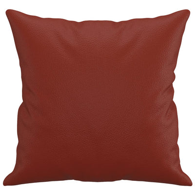 Sierkussens 2 st 40x40 cm kunstleer wijnrood
