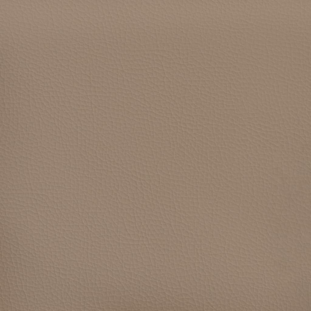 Sierkussens 2 st 40x40 cm kunstleer cappuccino