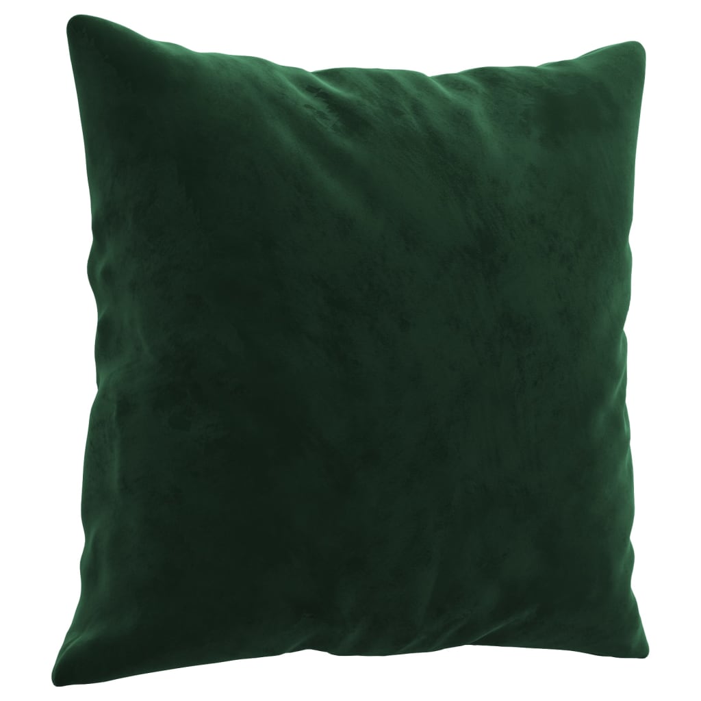 Sierkussens 2 st 40x40 cm fluweel donkergroen