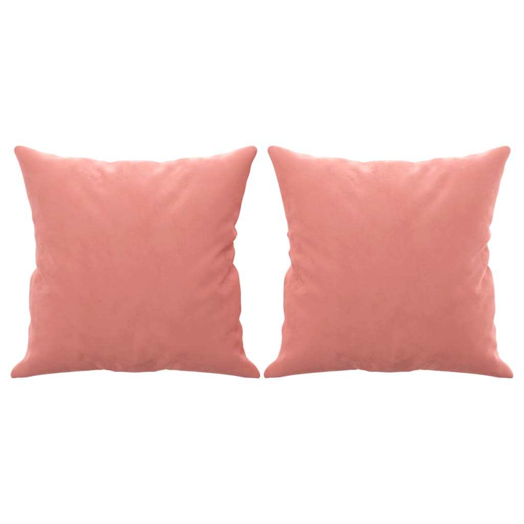 Sierkussens 2 st 40x40 cm fluweel roze