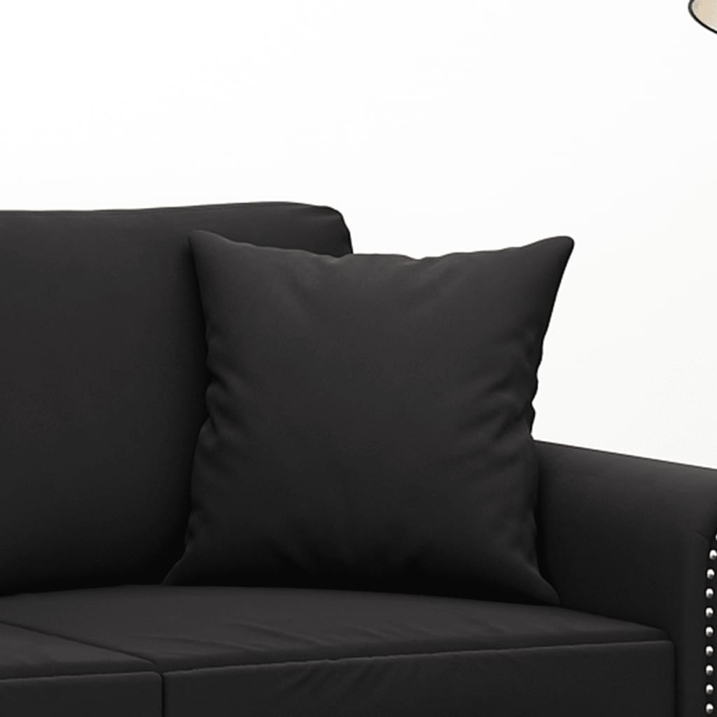 Sierkussens 2 st 40x40 cm fluweel zwart