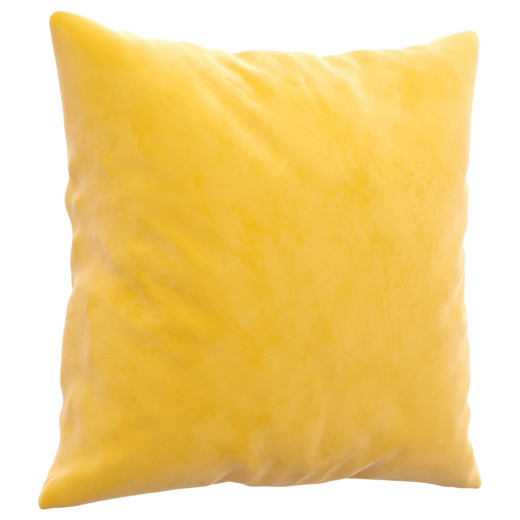 Sierkussens 2 st 40x40 cm fluweel geel