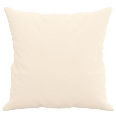 Sierkussens 2 st 40x40 cm fluweel crèmekleurig