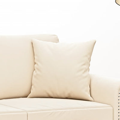 Sierkussens 2 st 40x40 cm fluweel crèmekleurig