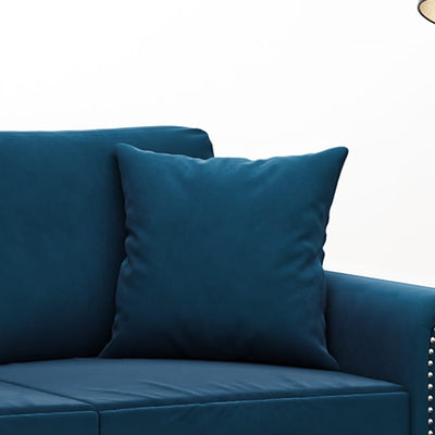 Sierkussens 2 st 40x40 cm fluweel blauw