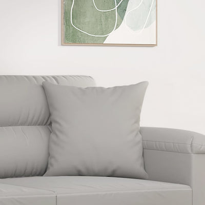 Sierkussens 2 st 40x40 cm microvezelstof lichtgrijs
