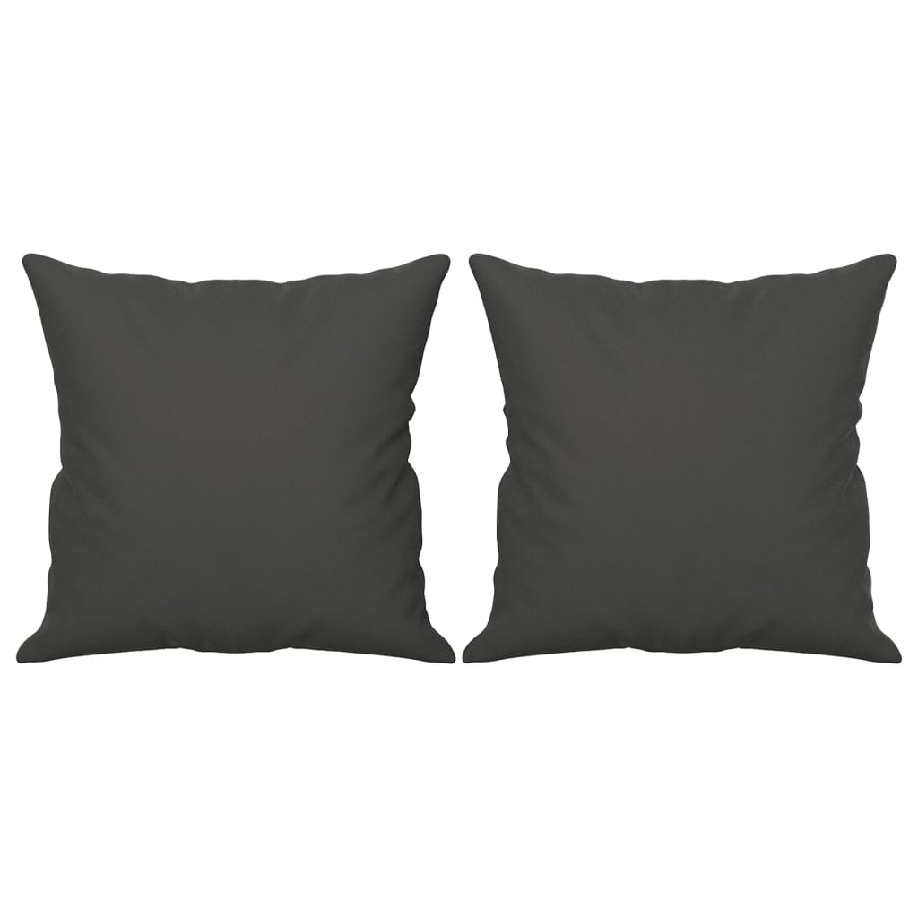 Sierkussens 2 st 40x40 cm microvezelstof donkergrijs