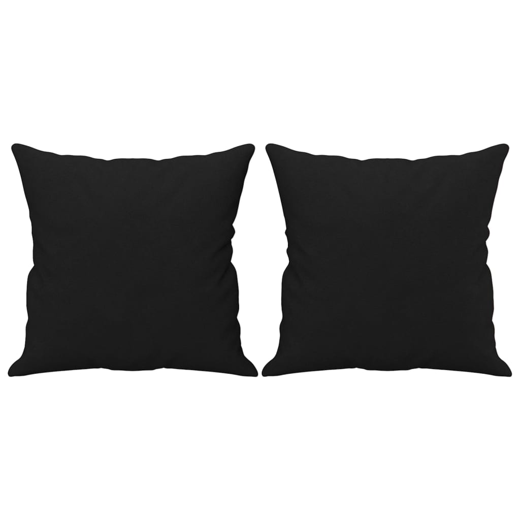 Sierkussens 2 st 40x40 cm microvezelstof zwart
