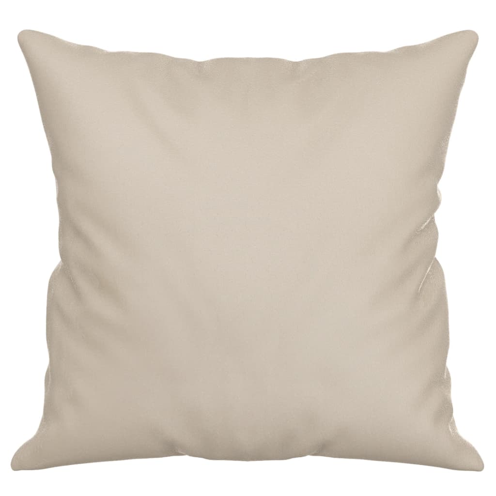 Sierkussens 2 st 40x40 cm microvezelstof crèmekleurig
