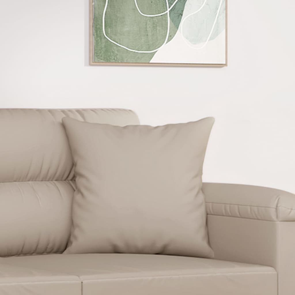 Sierkussens 2 st 40x40 cm microvezelstof crèmekleurig