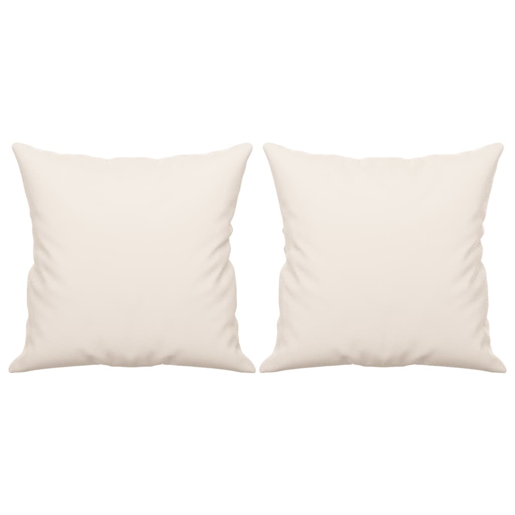 Sierkussens 2 st 40x40 cm microvezelstof beige