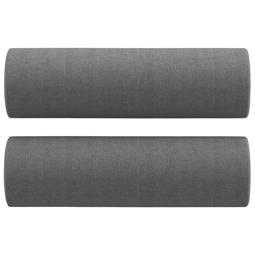 Sierkussens 2 st 15x50 cm stof donkergrijs