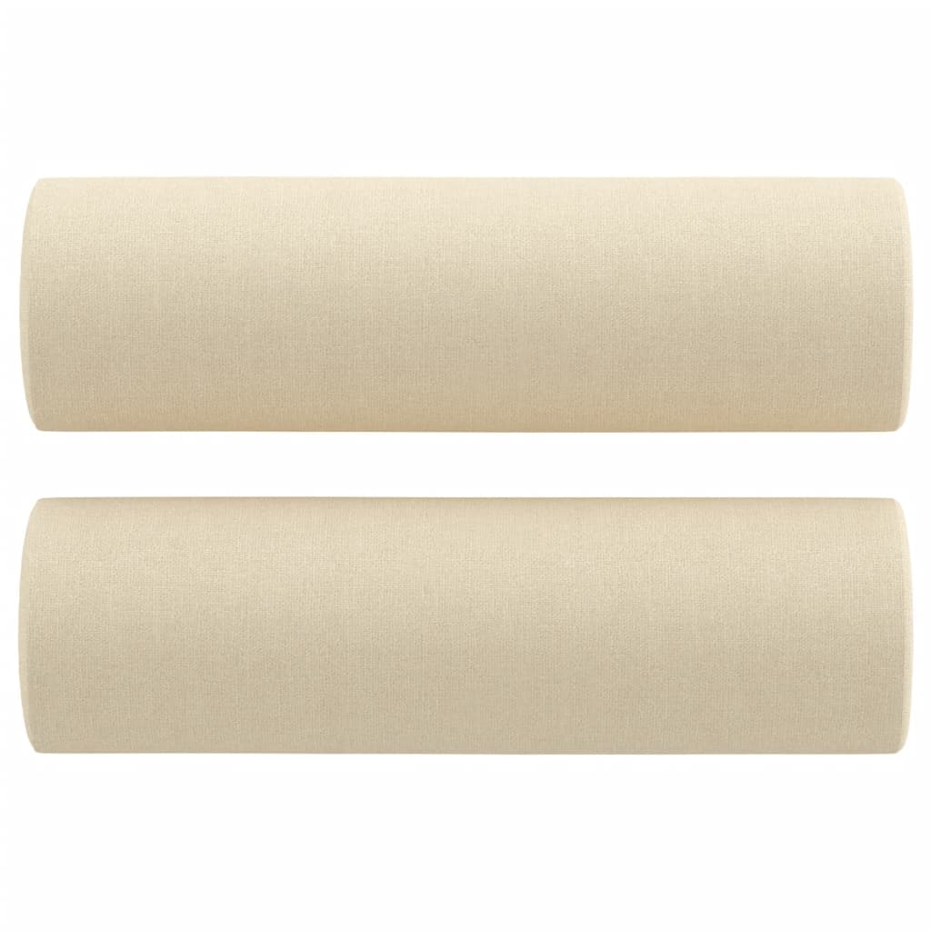 Sierkussens 2 st 15x50 cm stof crèmekleurig