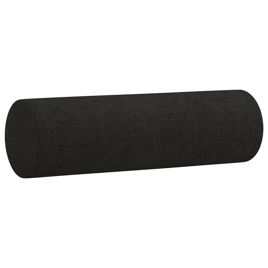Sierkussens 2 st 15x50 cm stof zwart