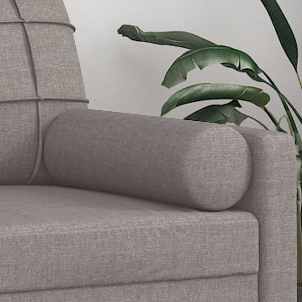 Sierkussens 2 st 15x50 cm stof taupe