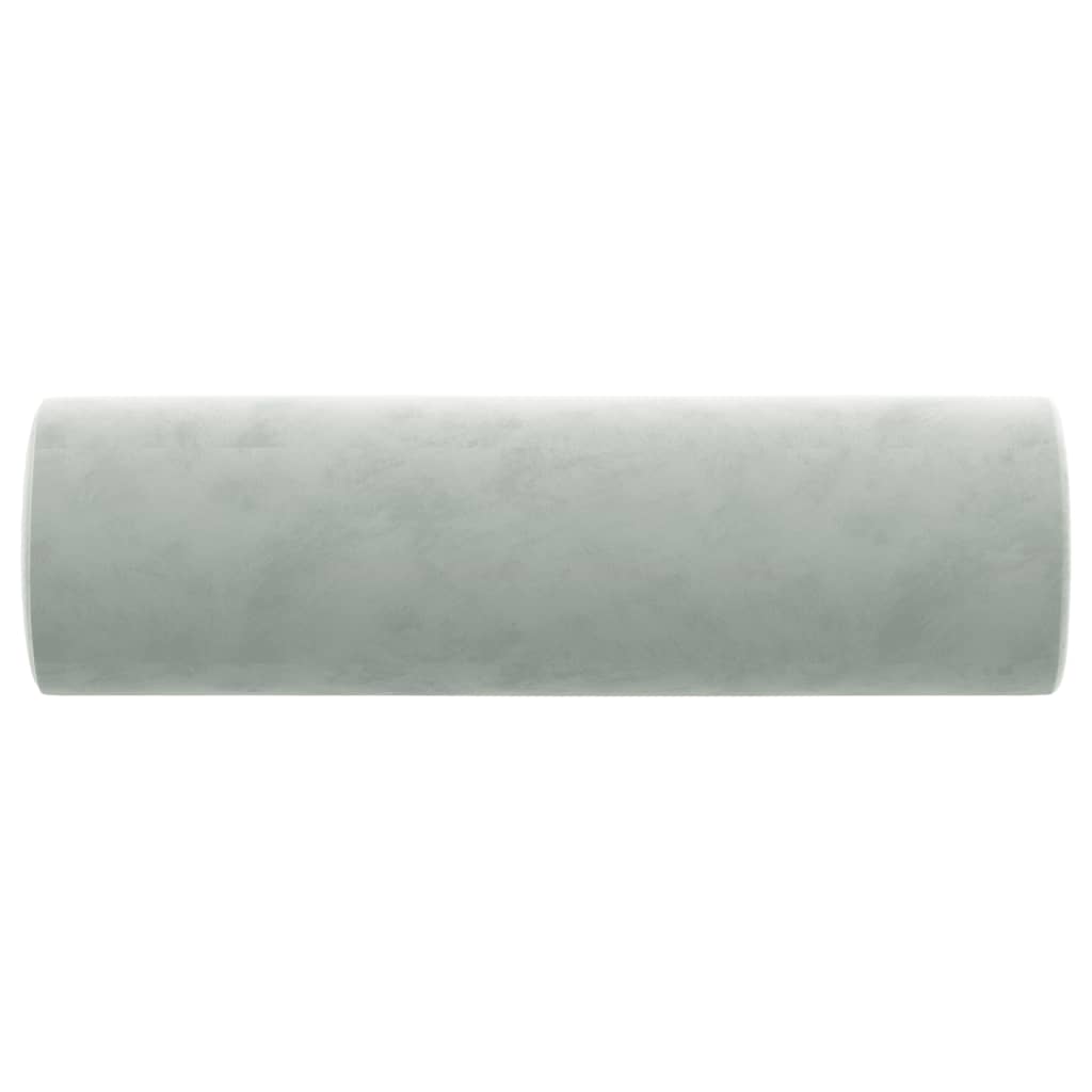 Sierkussens 2 st 15x50 cm fluweel lichtgrijs