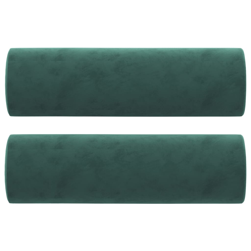 Sierkussens 2 st 15x50 cm fluweel donkergroen